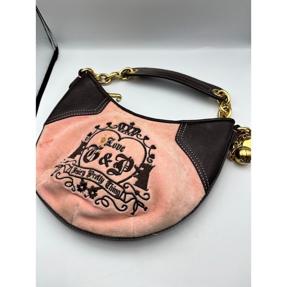 Juicy Couture Handbags - Y2k Barbie pink juicy couture mini velour shoulder bag